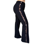 Pantalon Para Dama Casual Malla Con Linea Gamuza Campana