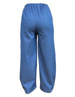 Pantalon Para Dama Con Elastico Con Bolsas Casual Mezclilla