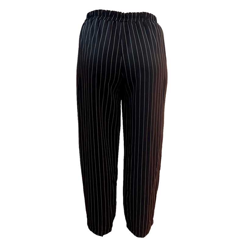 Pantalon Para Dama Casual Con Elastico Rayado