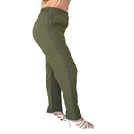 Pantalón Para Dama Formal Con Pinzas Recto Cremallera