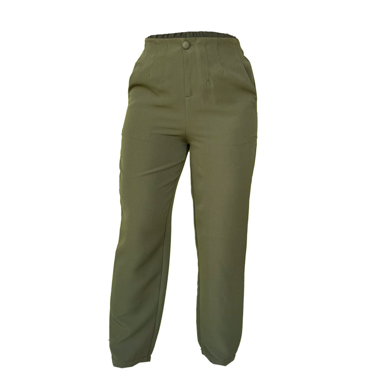 Pantalón Para Dama Formal Con Pinzas Recto Cremallera