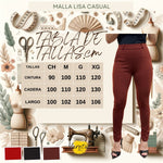 Leggings Malla Casual Liso Para Dama Stretch Con Elastico