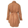 Vestido Para Dama Formal Gamuza Camisero Con Fajo